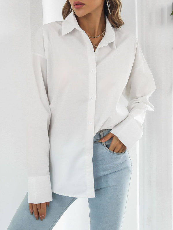 Women's Long Sleeve Drop Shoulder Shirt