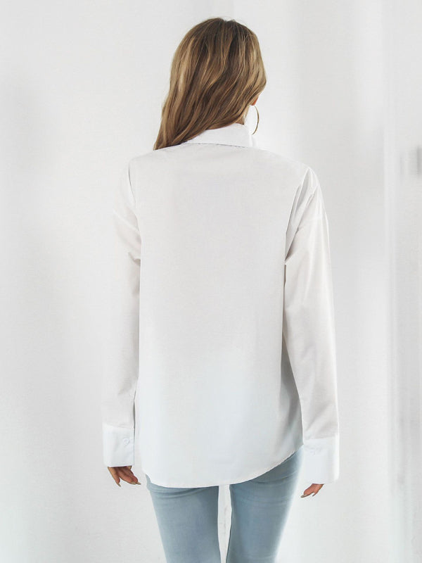 Women's Long Sleeve Drop Shoulder Shirt
