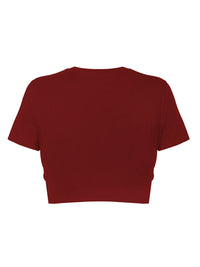 Thumbnail for Women's Solid Color Twist Crop T-Shirt