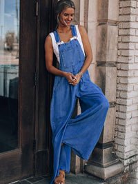 Thumbnail for Relaxed Casual Wide Leg Denim Overalls