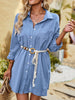 Women's Long Sleeve Chambray Button Front Top