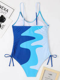 Thumbnail for Colorblock Drawstring One-Piece Swimsuit