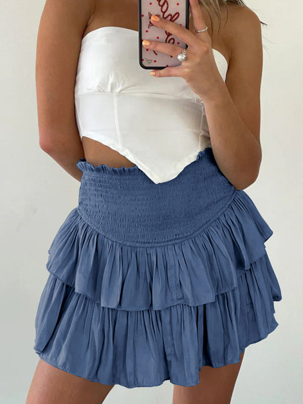 Women's Casual Fashion All-Match Ruffle Mini Skirt