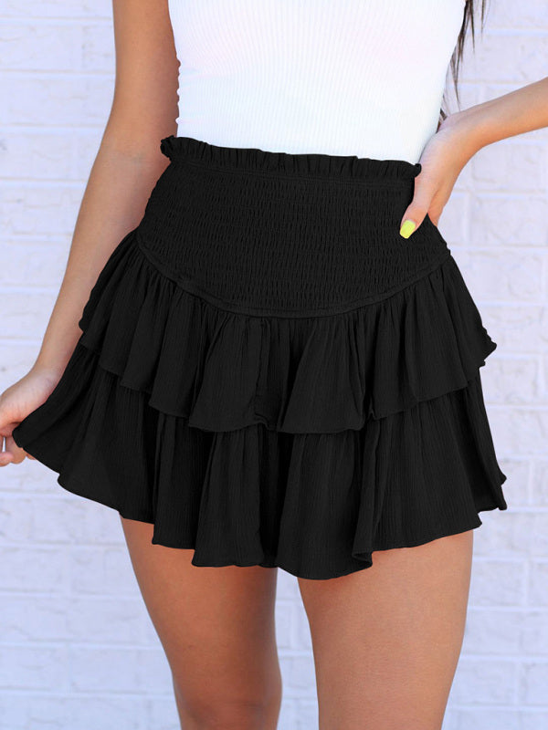 Women's Casual Fashion All-Match Ruffle Mini Skirt