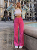 Relaxed fit colored wide leg jeans