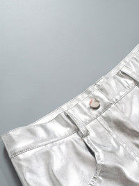 Thumbnail for High Waist Metalic PU Leather Pants