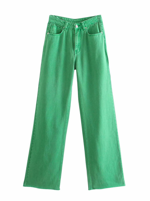 Women's Straight Leg Colored Jeans