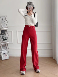 Thumbnail for Women's Straight Leg Colored Jeans