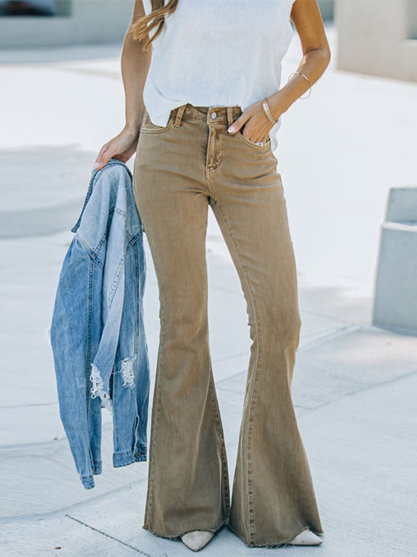 Women's High Waist Vintage Flared Jeans