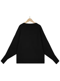 Thumbnail for Dolman Sleeve V-Neck Loose Fit Sweater