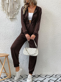 Thumbnail for Solid Color Casual Zip Up Jumpsuit