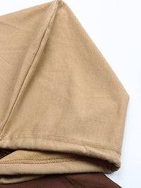 Thumbnail for Color Block Cropped Drawstring Hoodie
