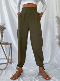 Thumbnail for Cargo Drawstring Ankle Pants