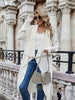 Open Front Long Knitted Cardigan
