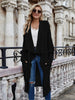 Open Front Long Knitted Cardigan