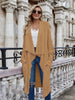 Open Front Long Knitted Cardigan