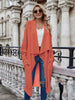 Open Front Long Knitted Cardigan