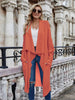 Open Front Long Knitted Cardigan