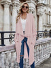 Open Front Long Knitted Cardigan