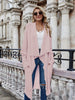 Open Front Long Knitted Cardigan