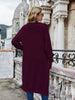 Open Front Long Knitted Cardigan