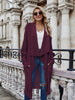 Open Front Long Knitted Cardigan