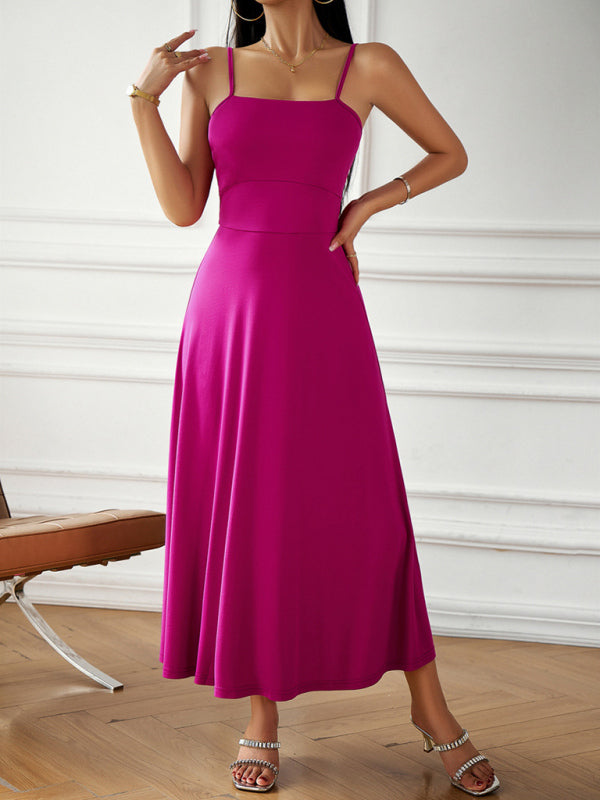 Women's Solid Color Spaghetti Strap Dress