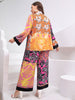 Plus Size Damask Print Pants Set