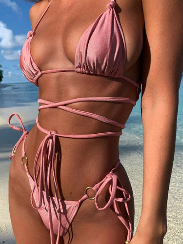 Women's Two-Piece Crisscross Strappy Bikini