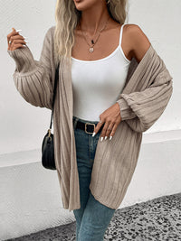 Thumbnail for Women's Open Front Solid Color Cardigan