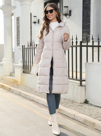 Thumbnail for Full Size Women's Solid Color Long Puffer Coat