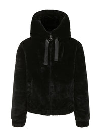 Thumbnail for Women's Plush Hooded Long Sleeve Jacket
