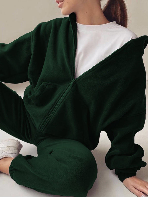 Women's Hooded Fleece Two-Piece Set