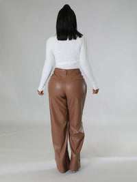 Thumbnail for PU Leather Loose Wide Leg Pants