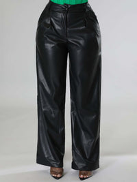 Thumbnail for PU Leather Loose Wide Leg Pants