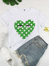 Thumbnail for Round Neck Short Sleeve Printed Casual T-Shirt
