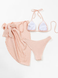 Thumbnail for Women's Textured Three-Piece Bikini