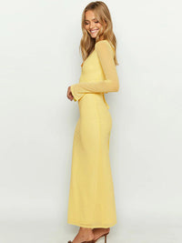 Thumbnail for Women's Hollow Out Mesh Convertable Maxi Dress