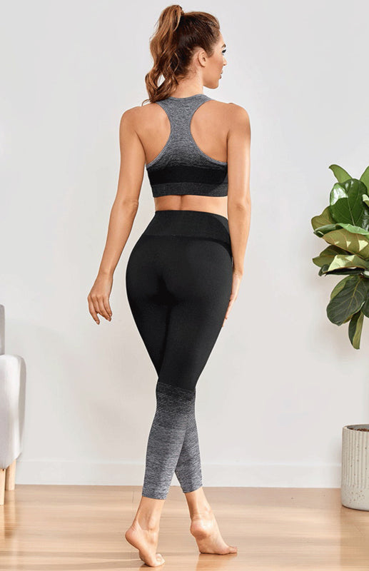 Ombre Seamless High Rise Tummy Control Dry Fit Yoga Set