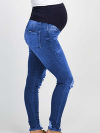 Thumbnail for Maternity Solid Color Support Casual Jeans