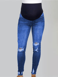 Thumbnail for Maternity Solid Color Support Casual Jeans