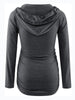 Maternity solid color hooded pocket long-sleeved T-shirt